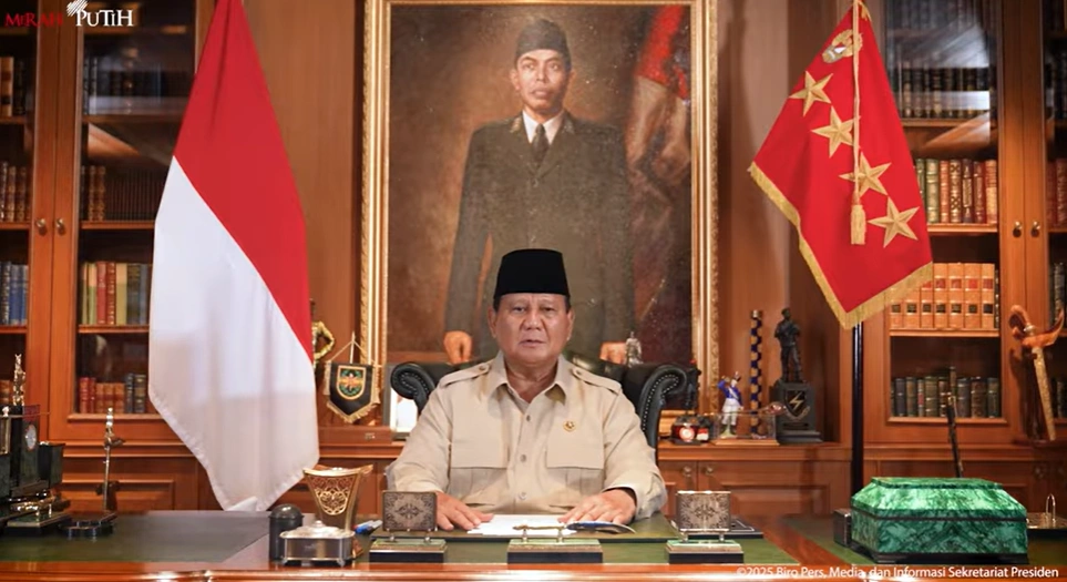 Presiden Prabowo merestui pembentukan Ditjen Pesantren Kemenag. [YouTube Setpres RI]